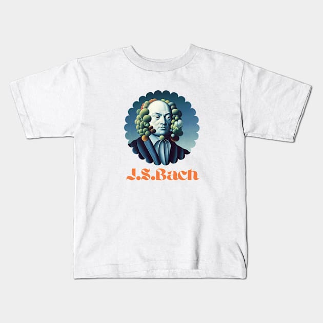 J.S. Bach Kids T-Shirt by Cryptilian